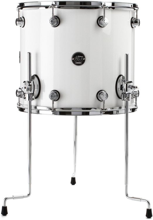DW Performance Series Floor Tom 14"x16" Gloss White Finish Ply Sweetwater
