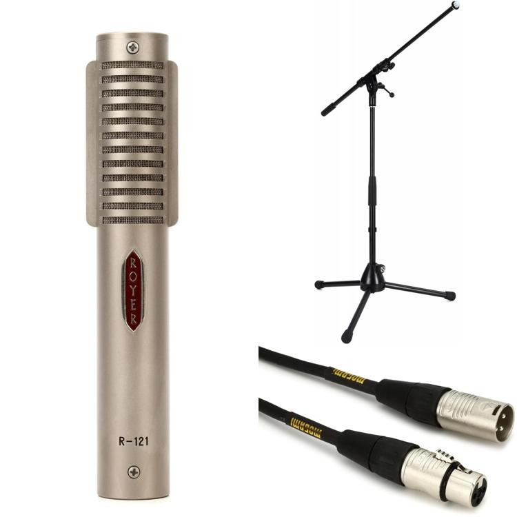 Royer R121 Live Version Ribbon Microphone with Stand and Cable Sweetwater