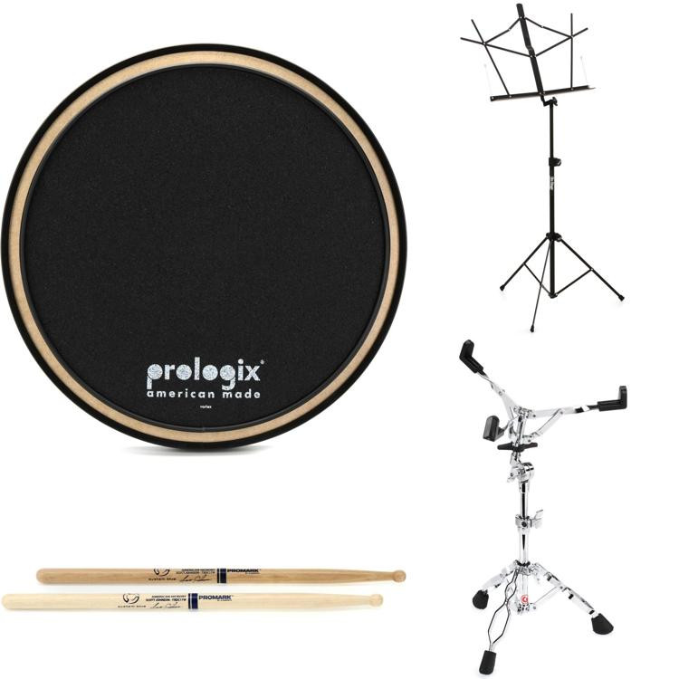 Prologix Percussion Vortex Marching Snare Practice Pad Stands Bundle
