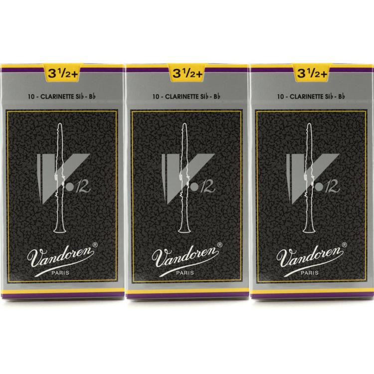 Vandoren V12 Bb Clarinet Reed - 3.5+ (30-pack) | Sweetwater