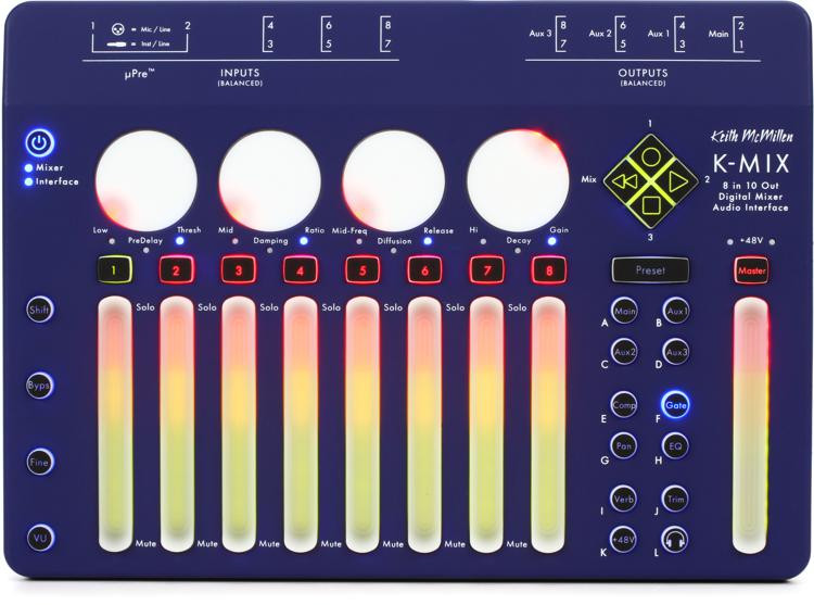 基思•麦克米伦仪器K-Mix蓝色USB音频接口和性能混合器-特别版图片1