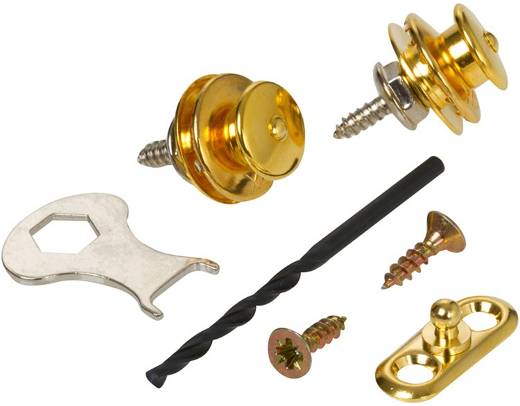 Loxx Strap Lock System for Acoustic Gold Finish Sweetwater