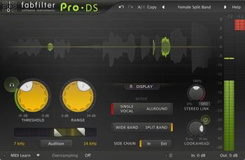 图1 FabFilter Pro-DS De-esser插件