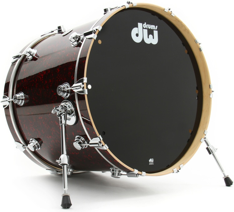 DW Collector's Series Finish Ply 22" Bass Drum Red Velvet Sweetwater
