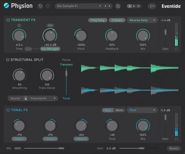 Eventide Physion MK II Transient Tonal Audio Splitter Plug-in | Sweetwater