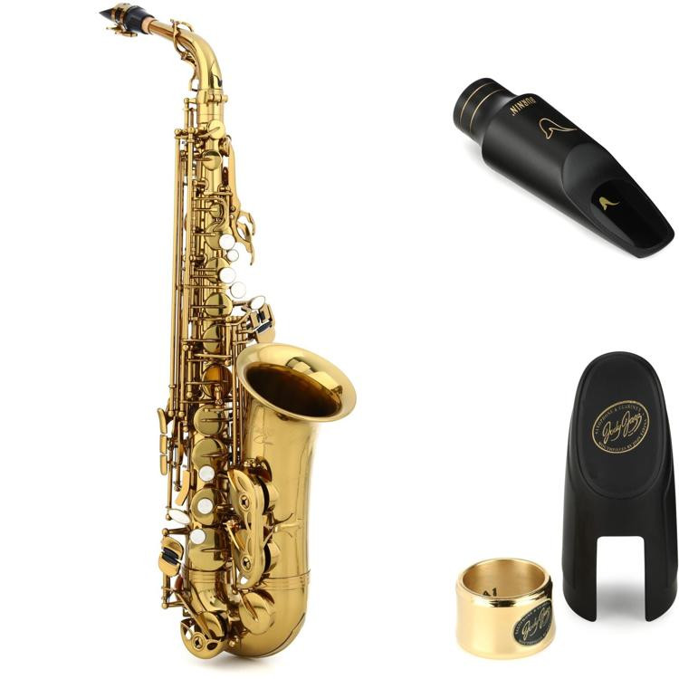 BetterSax Alto Saxophone wtih 6 Mouthpiece and Ligature Dark Gold