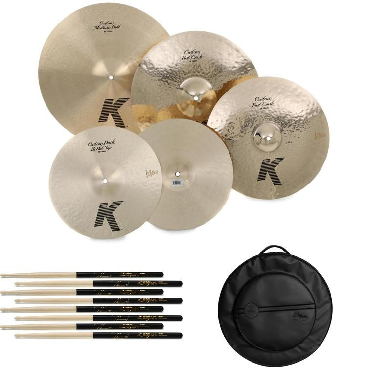 Zildjian K Custom Worship Cymbal Set Bundle 14/16/18/20inch Sweetwater