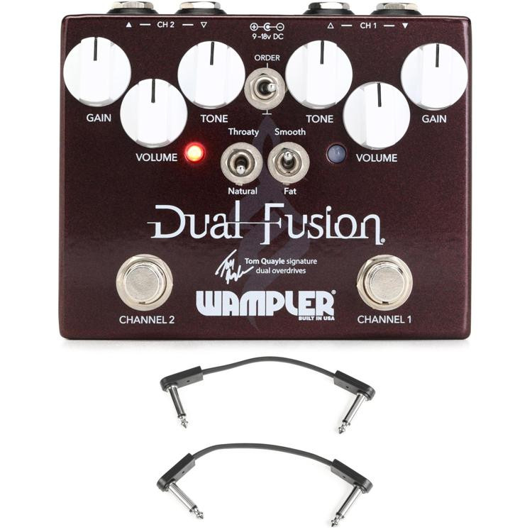 Wampler Tom Quayle Dual Fusion Overdrive Pedal with 3 Patch Cables ...