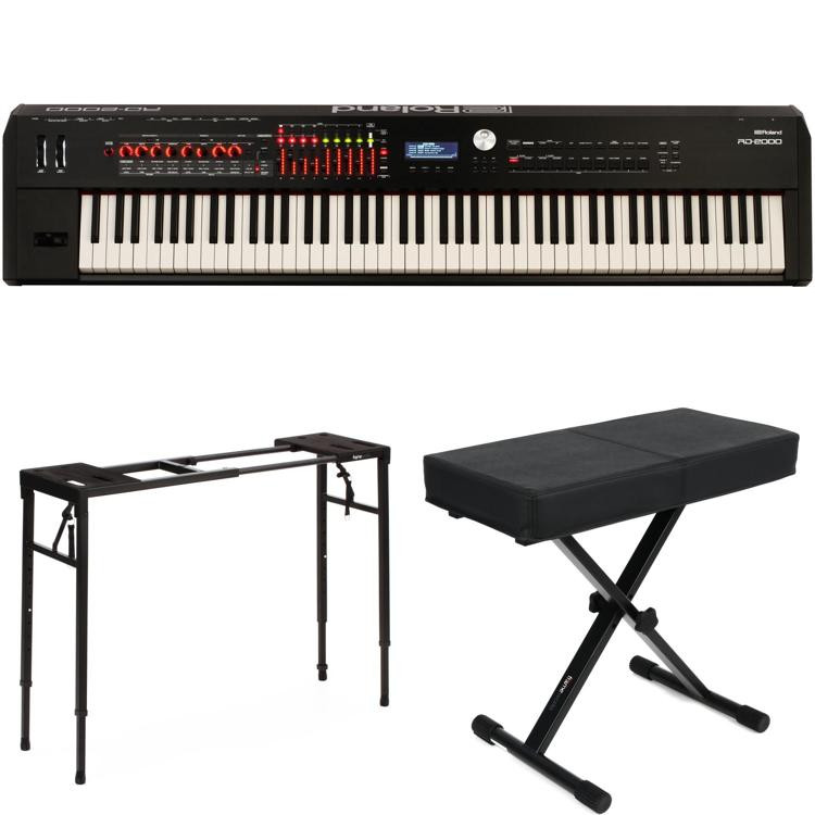 Roland RD2000 88key Stage Piano Essentials Bundle Sweetwater