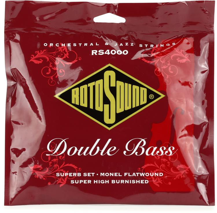 Rotosound RS4000 Double Bass Monel and Nylon Flatwound String Set 4/4
