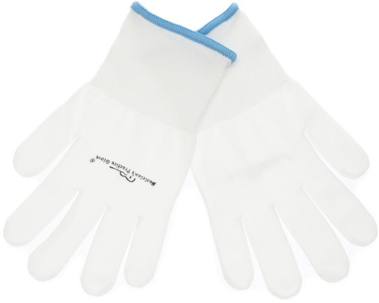 Musician's Practice Gloves Guitar/Bass Glove Medium, White (2pack) Sweetwater