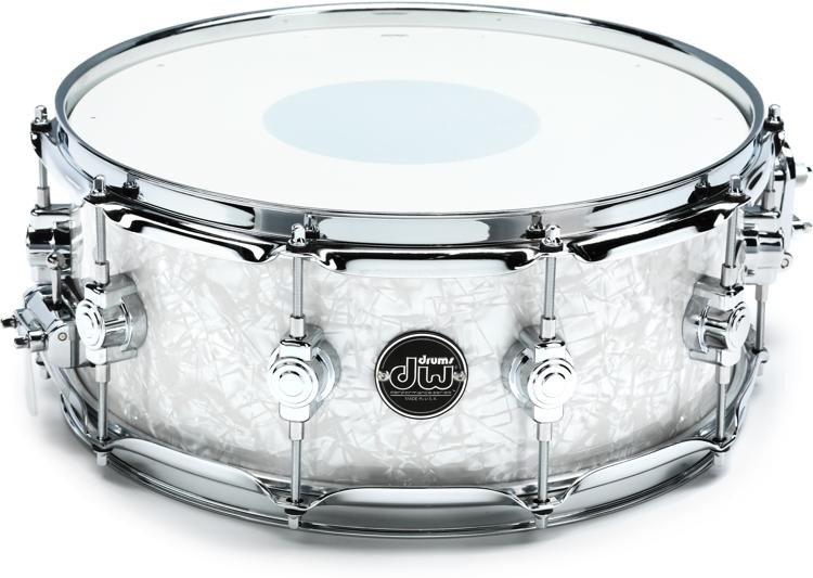 Dw Performance Series Snare Drum 55 X 14 Inch White Marine Finish Ply Sweetwater 