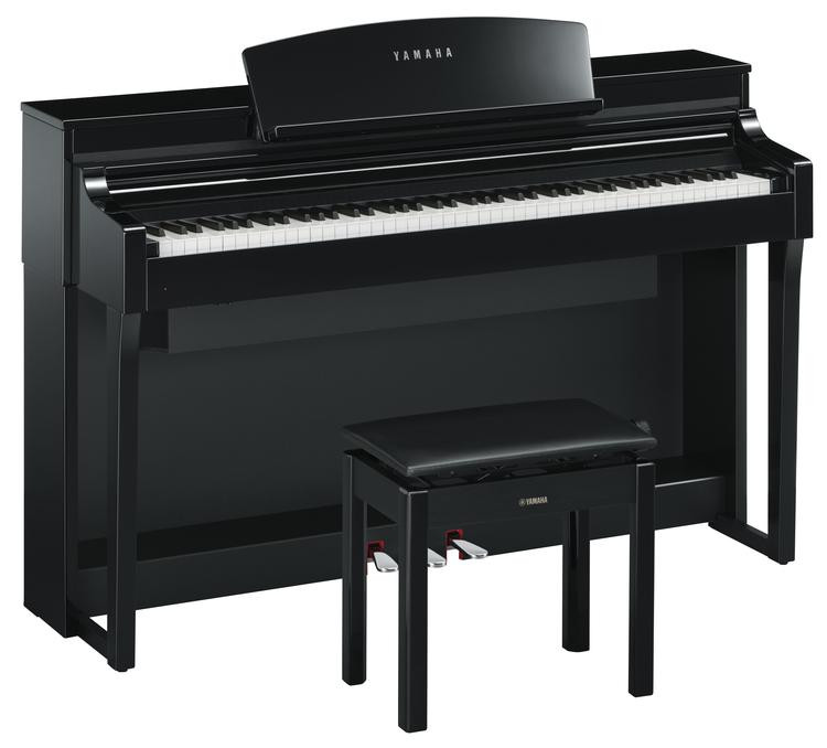 Yamaha Clavinova CSP170 Digital Upright Piano Polished Ebony Sweetwater