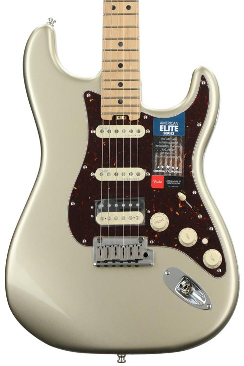 Fender American Elite Stratocaster HSS Shawbucker Champagne w/ Maple