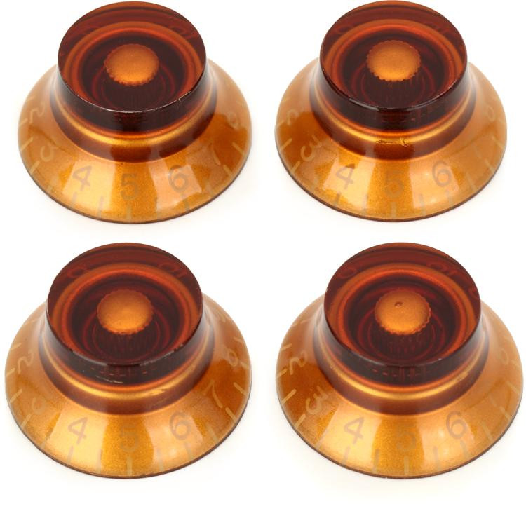 Gibson Accessories Top Hat Knobs Vintage Amber Sweetwater