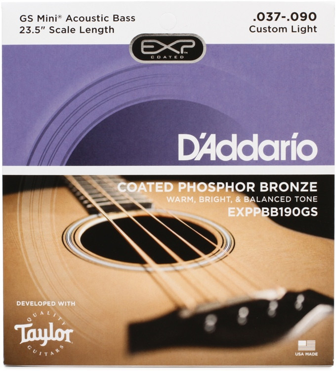 D'Addario EXPPBB190GS Taylor GS Mini Coated Phosphor Bronze Acoustic