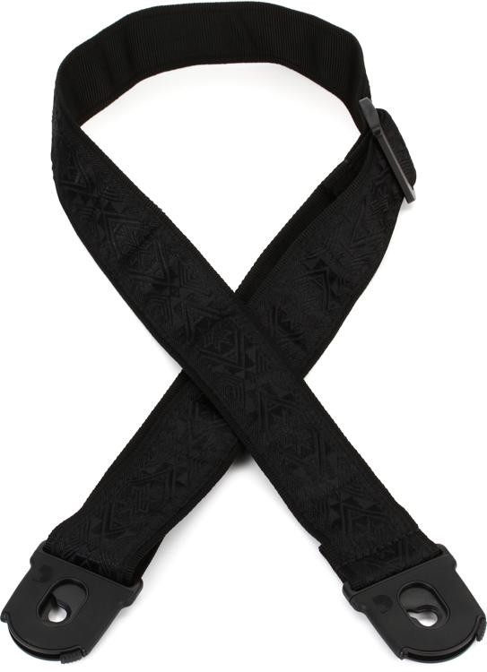 D'Addario Lock Guitar Strap Black Satin Sweetwater