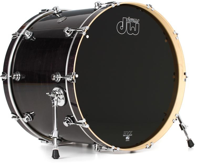 DW Performance Series Bass Drum 18 x 24 inch Ebony Stain Lacquer
