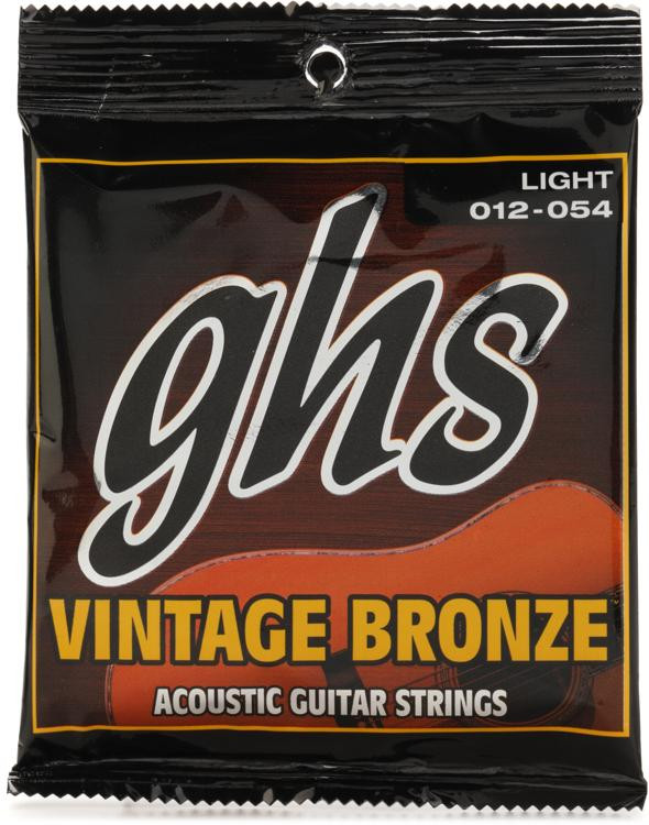 GHS VNL Vintage Bronze 85/15 Acoustic Guitar Strings .012.054 Light