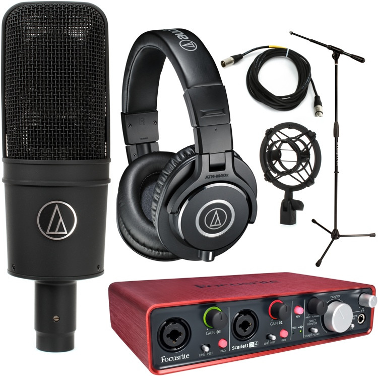 AudioTechnica AT4033Focusrite Scarlett 2i4 Package Sweetwater