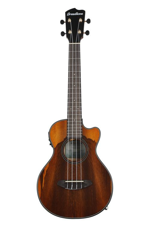 Breedlove ECO Lu'au S Tenor CE AcousticElectric Ukulele Natural Shadow Myrtlewood Sweetwater