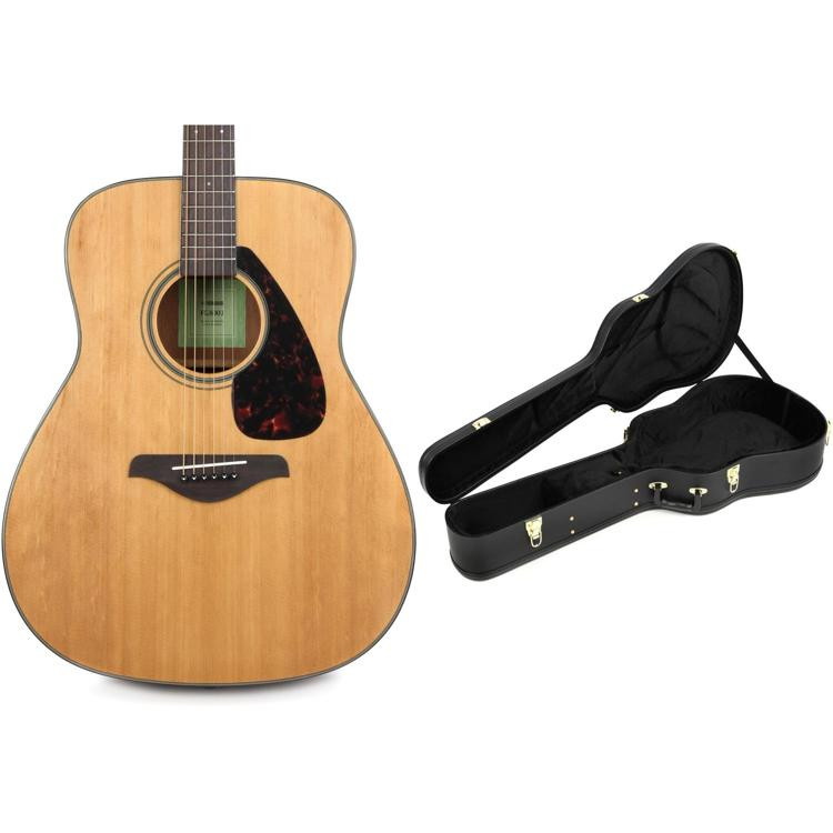 Yamaha FG800J Acoustic Guitar and AG1HC Hardshell Case Natural