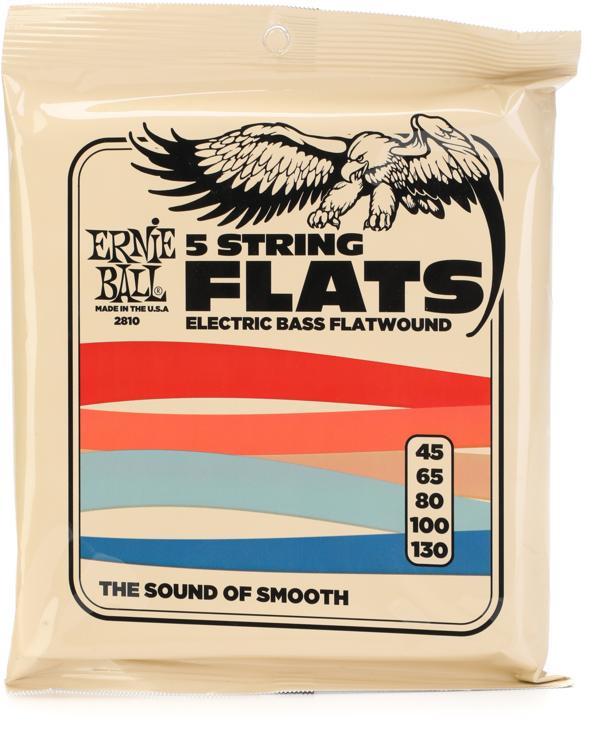 Ernie Ball EB2810 Flatwound Electric Bass Guitar Strings .045.130 5