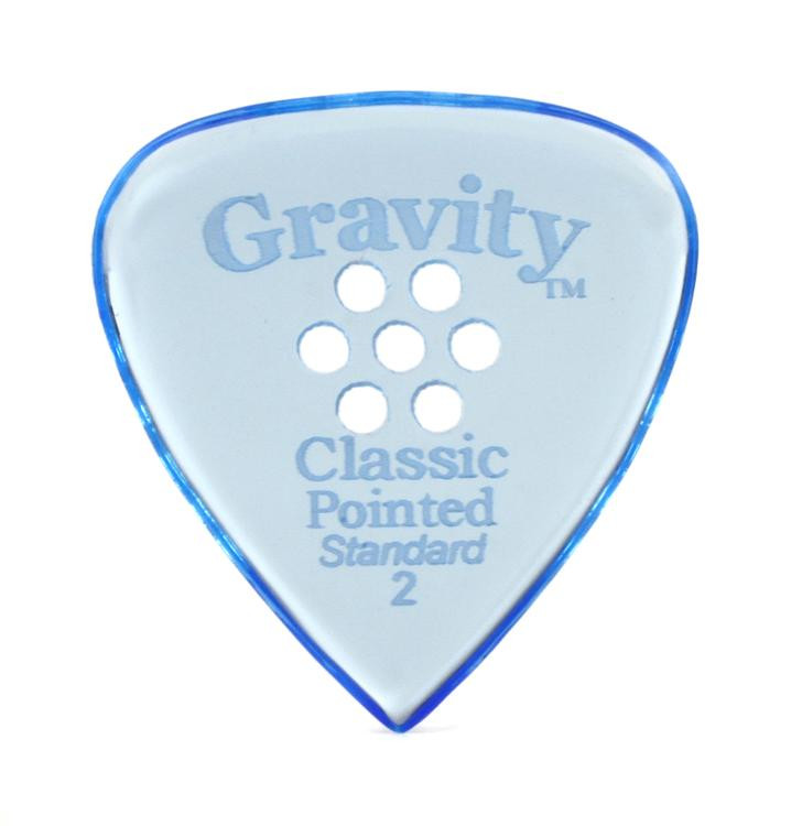 Gravity Picks Classic Pointed - Standard, 2mm, with Multi-hole Grip ...