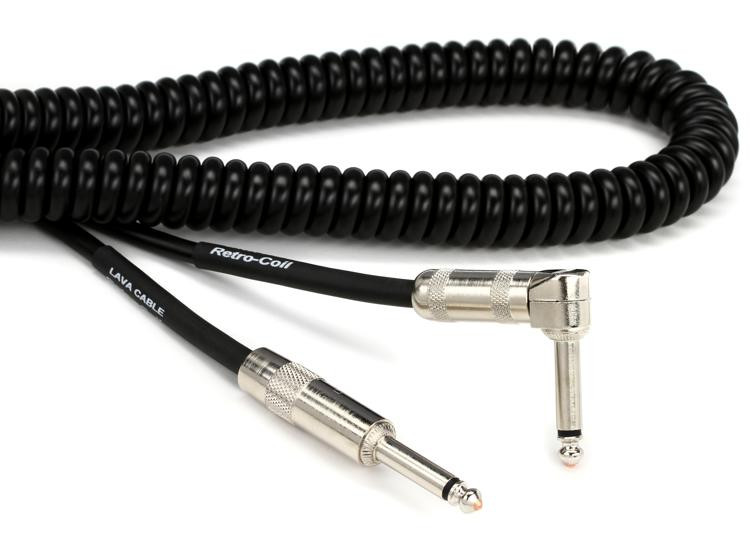 Lava Cable LCRCRB Retro Coil Straight to Right Angle Instrument Cable