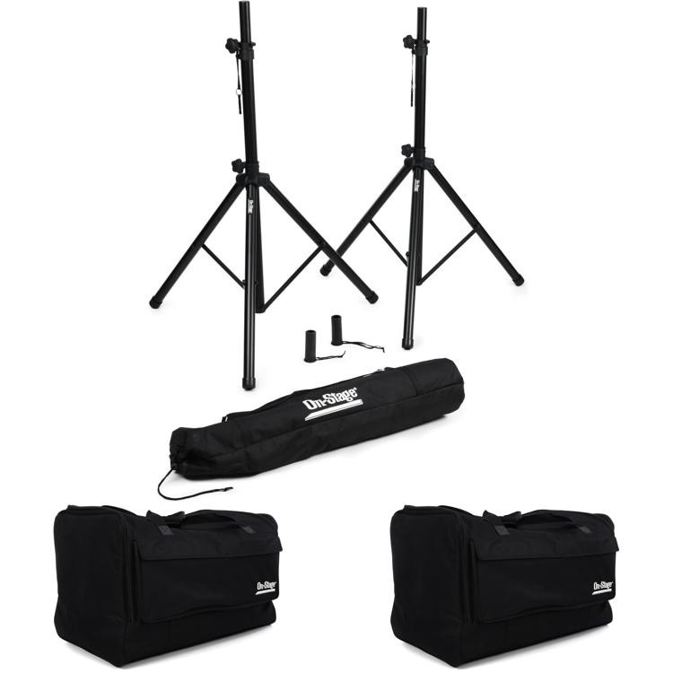 OnStage SP7900 Speaker Stands Bag with 2 SB1500 15 inch Speaker Bags