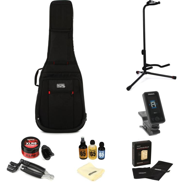 Gator GPG ACOUSTIC ProGo Series Gig Bag Essential Care Bundle for