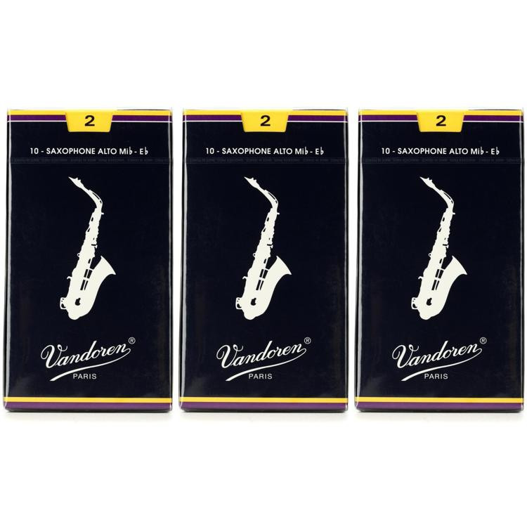 Vandoren Traditional Alto Saxophone Reeds 2.0 (30pack) Sweetwater