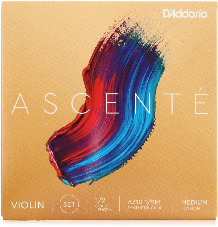 D'Addario A310 Ascente Violin String Set 1/2 Size, Medium Tension