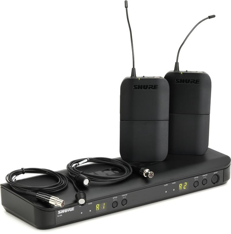 Shure BLX188/CVL Dual Channel Wireless Lavalier System - H9 Band ...