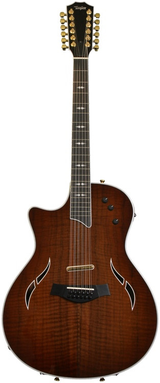 Taylor T5 Custom 12-string Walnut - Shaded Edgeburst, Left-handed ...