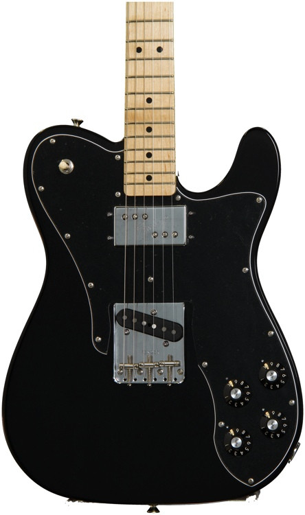 Fender '72 Telecaster Custom - Black w/ Maple Fingerboard | Sweetwater