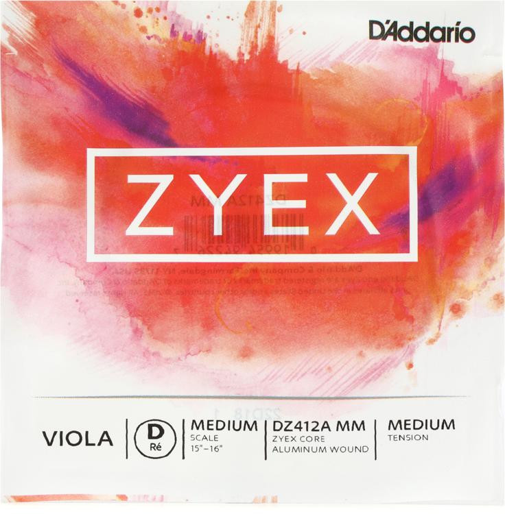 D'Addario DZ412 Zyex Viola D String Medium Scale Sweetwater