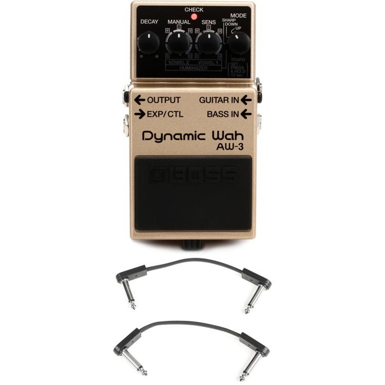 Boss AW3 Dynamic Wah Pedal with 3 Patch Cables Sweetwater