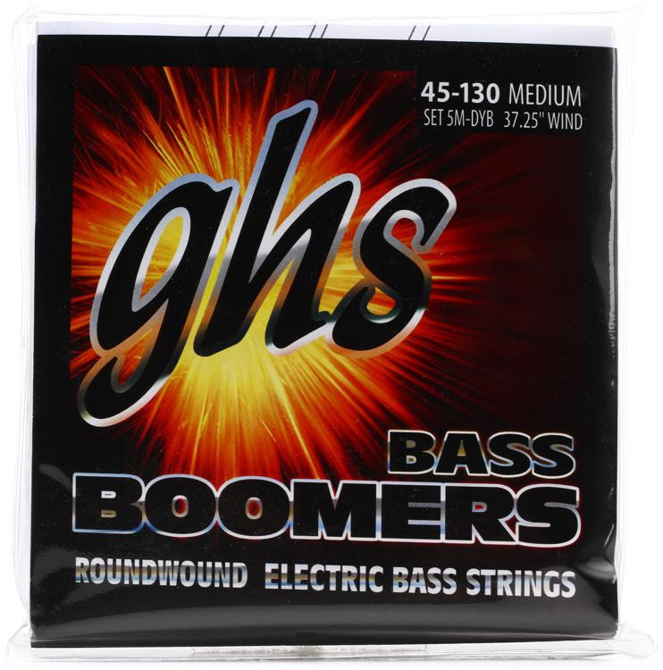 GHS 5MDYB Bass Boomers Roundwound Long Scale Medium Electric Bass