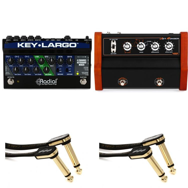 Radial KeyLargo Keyboard Mixer and Warm Audio Jet Phaser Pedal Bundle