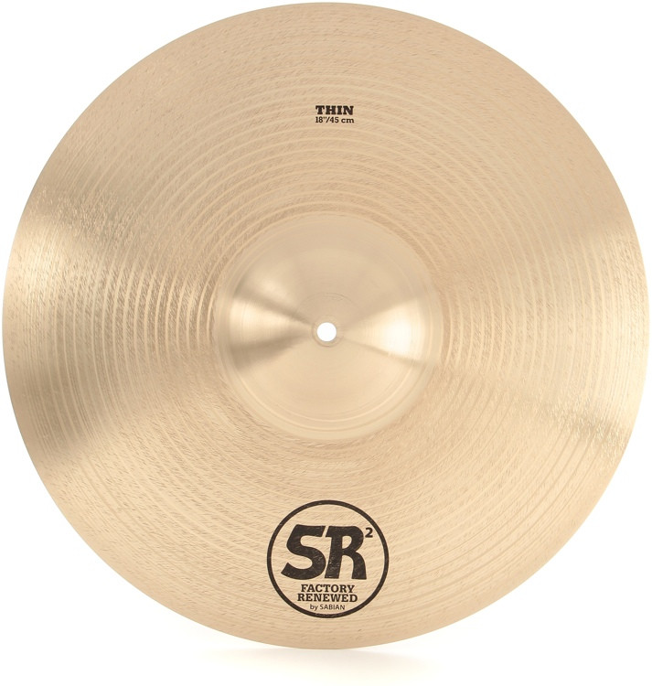 Sabian SR2 Factory Refreshed B20 Bronze Cast Cymbal 18" Thin, Crash