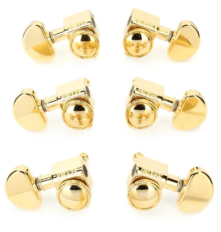 Grover RotoGrip Locking Rotomatic Tuners 3+3 Gold Sweetwater