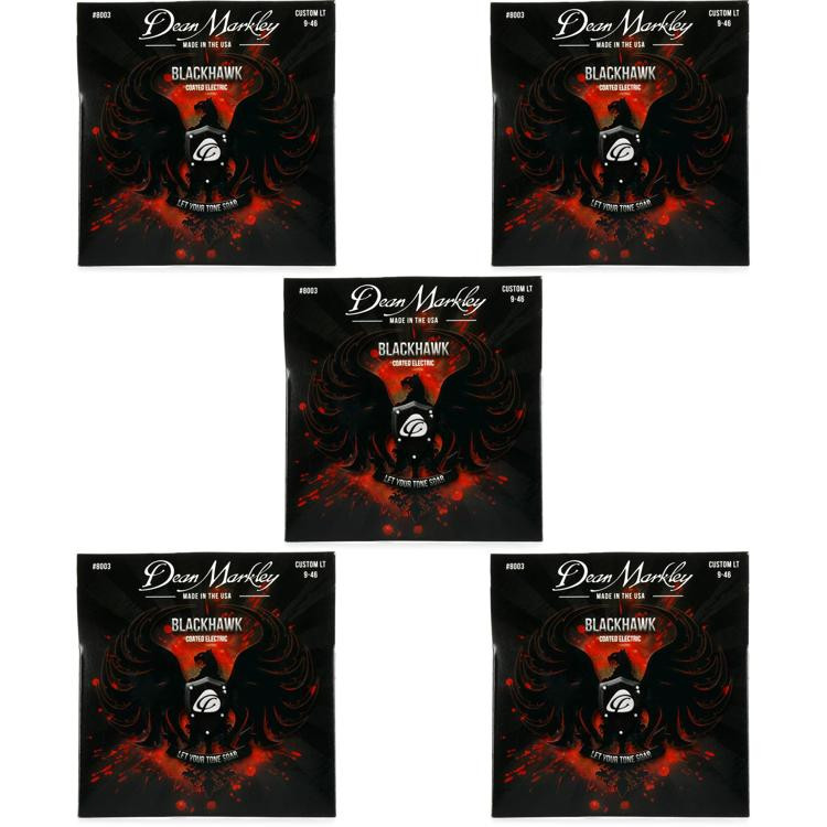 Dean Markley Blackhawk Coated Electric Guitar Strings Custom Light