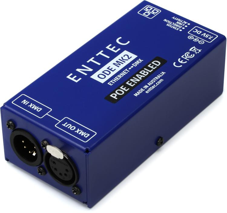 Enttec Ode Poe Mk Port Dmx Ethernet Gateway With Poe Sweetwater