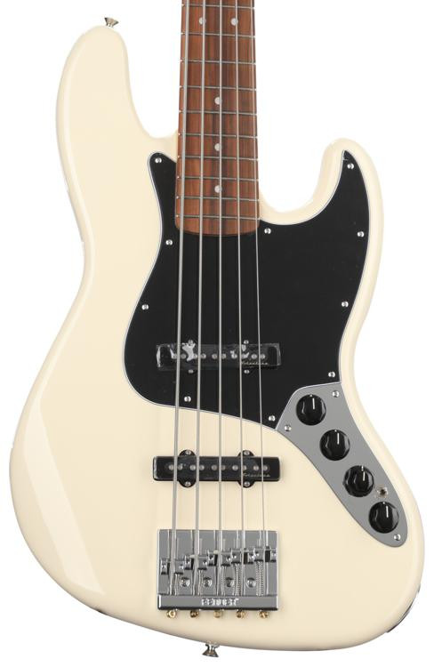 Fender Deluxe Active J Bass V - Olympic White with Pau Ferro ...