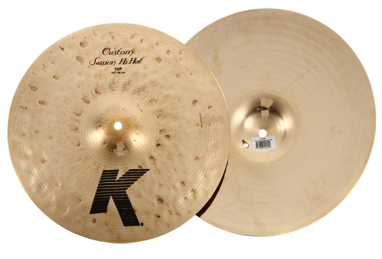 Zildjian 14 inch K Custom Session Hihat Cymbals Sweetwater