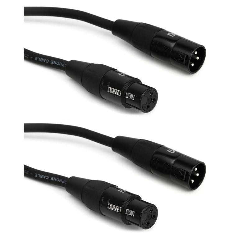 Hosa HMIC025 Pro Microphone Cable 2Pack 25 foot Sweetwater