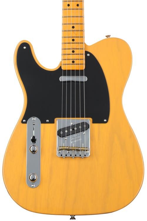 Fender American Vintage Ii 1951 Telecaster Left Handed Electric Guitar Butterscotch Blonde 5285