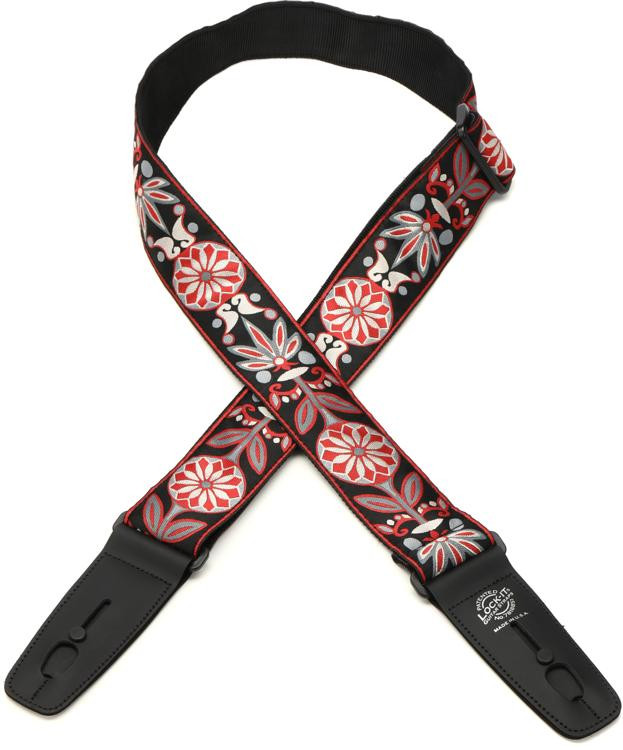 LockIt Straps Designer Series 2" Guitar Strap with Locking Ends Vintage Black Sweetwater