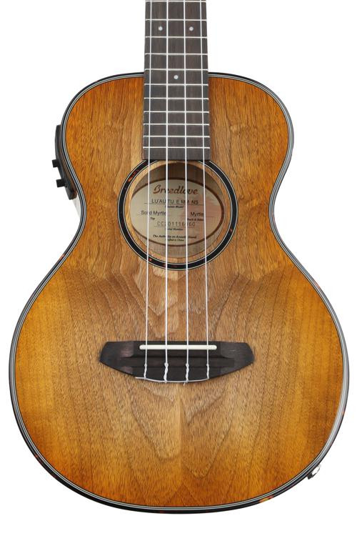 Breedlove Lu'au Tenor E Acousticelectric Ukulele Shadow Myrtlewood